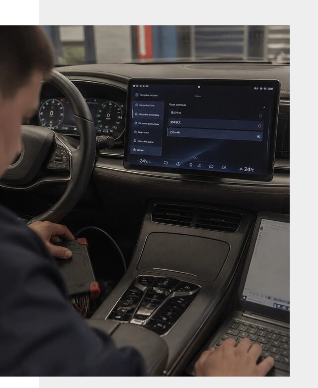 Русификация автомобиля BYD HAN для эксплуатации в Черногорске